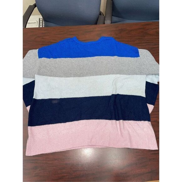 Time & Tru Royal Spice Stripe Sweater- XXXL - Picture 2 of 7